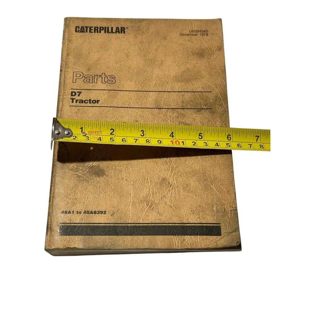 VTG CATERPILLAR PARTS D7 TRACTOR DECEMBER 1978 48A1 to 48A6392 MECHANICS BOOK